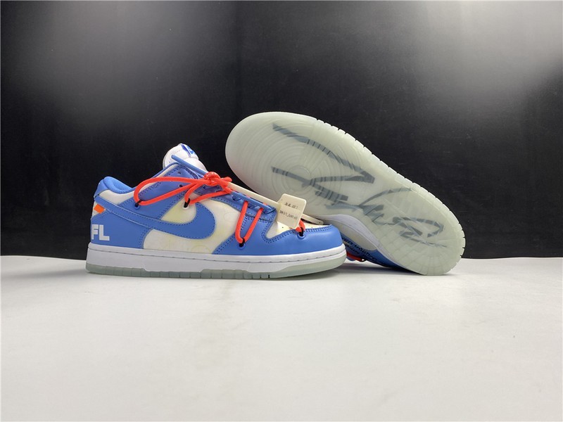 Off-White x Nike Dunk Low White Blue CT0856 403