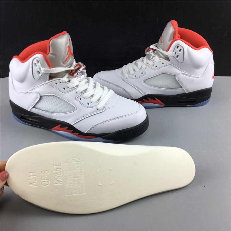 Air Jordan 5 Fire Red 2020 Silver Tongue DA1911-102