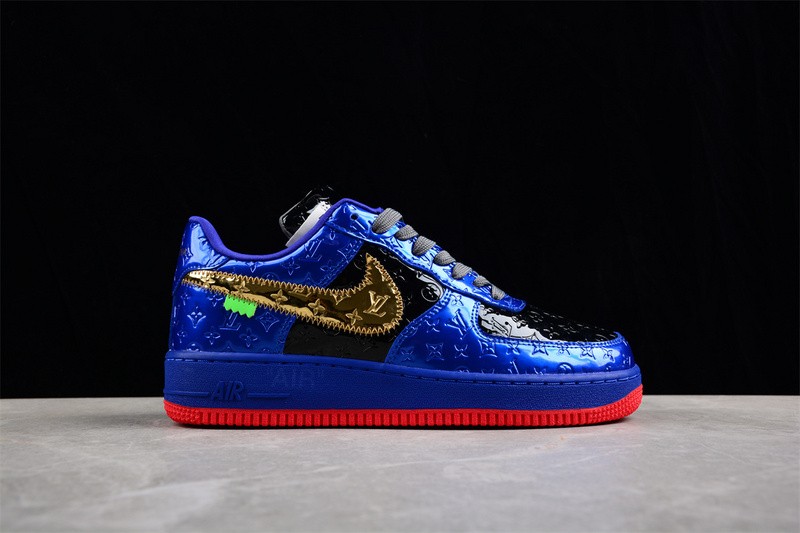 NIKE LOW AIR FORCE 1 X royal blue black