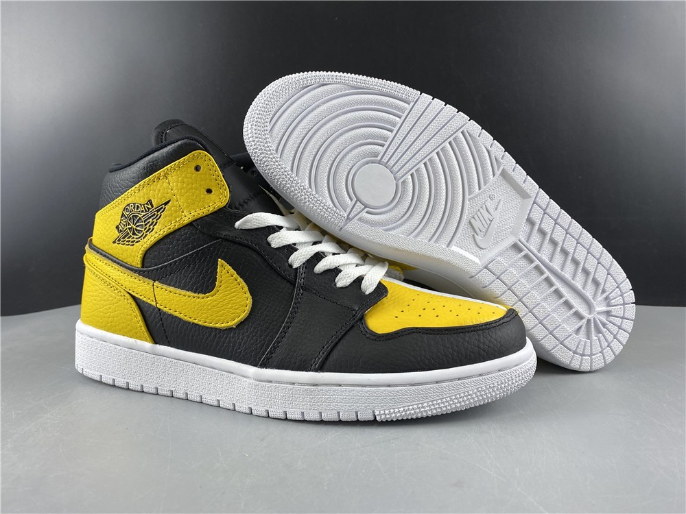 Air Jordan 1 mid BLACK AND YELLOW CJ9219-700