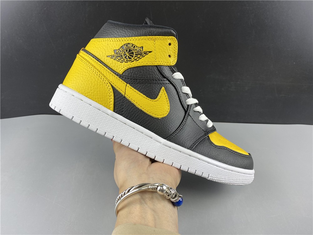 Air Jordan 1 mid BLACK AND YELLOW CJ9219-700