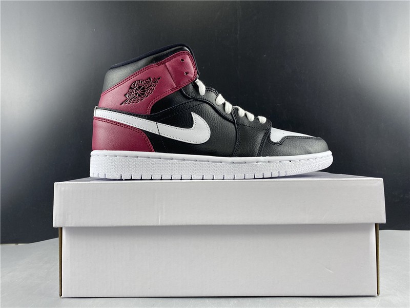 Air Jordan 1 Mid black noble red BQ6472-016