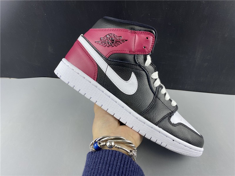 Air Jordan 1 Mid black noble red BQ6472-016