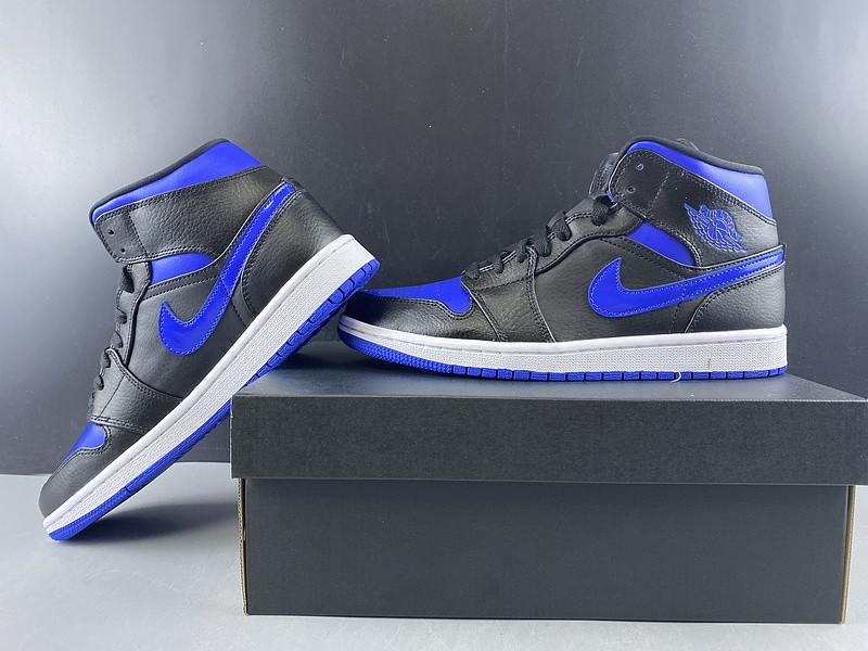 Air Jordan 1 Mid black hyper royal 554724-068