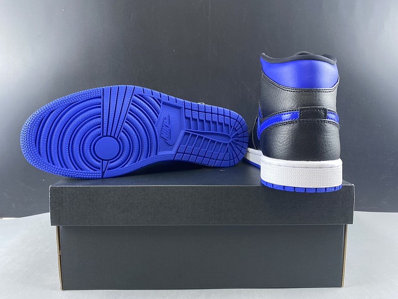 Air Jordan 1 Mid black hyper royal 554724-068