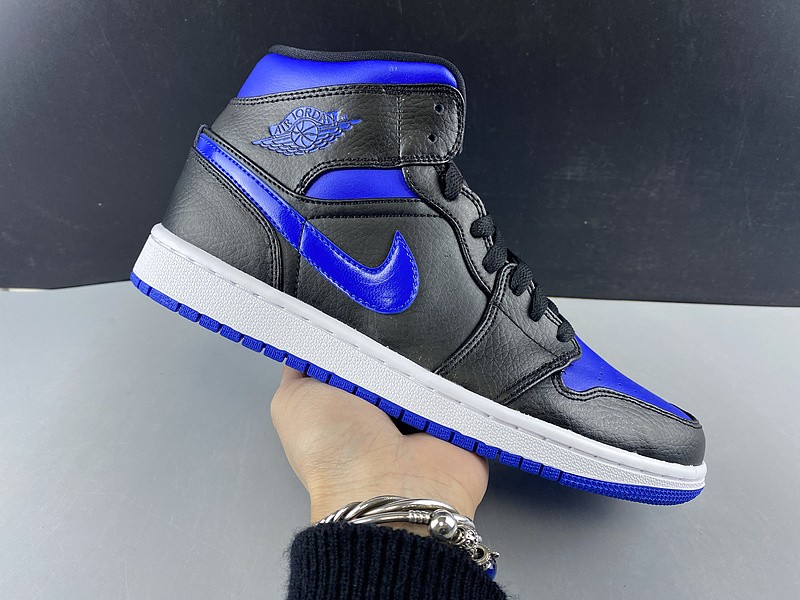 Air Jordan 1 Mid black hyper royal 554724-068