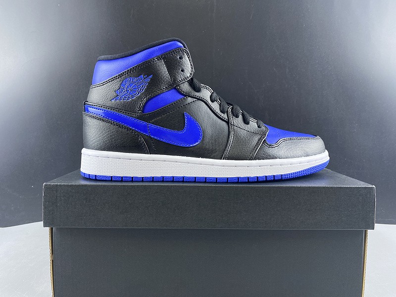 Air Jordan 1 Mid black hyper royal 554724-068