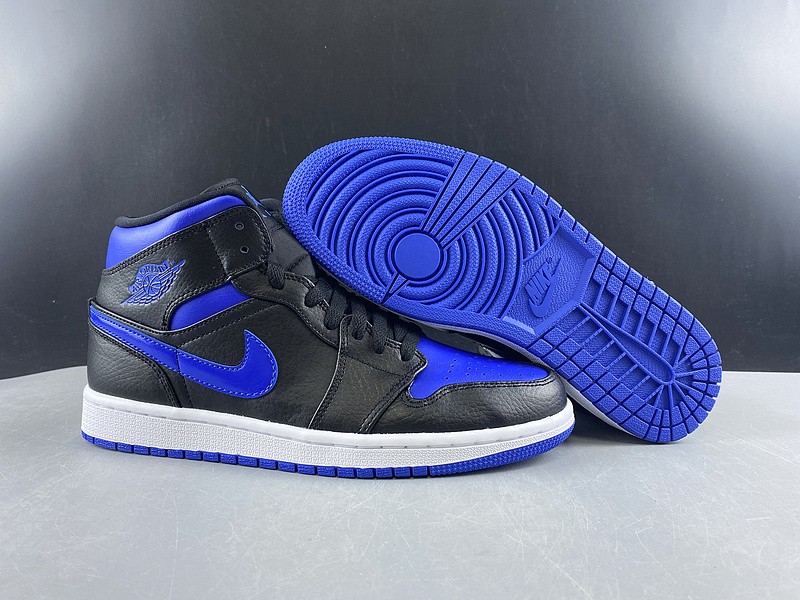Air Jordan 1 Mid black hyper royal 554724-068