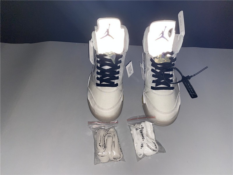 Off-White Air Jordan 5 white green purple CT8480-105