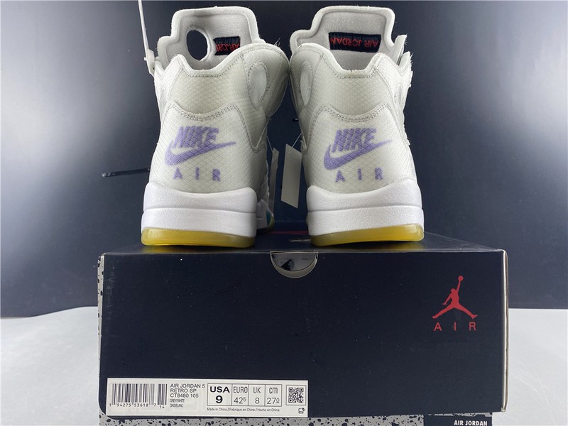 Off-White Air Jordan 5 white green purple CT8480-105
