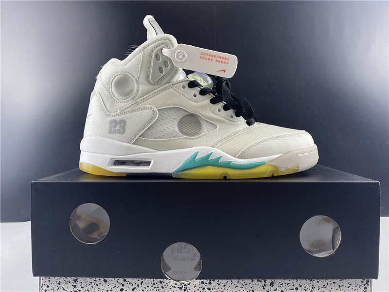 Off-White Air Jordan 5 white green purple CT8480-105