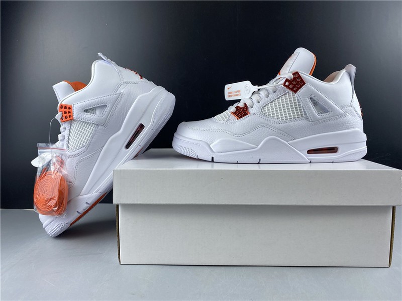 Air Jordan 4 Retro “Pure Money” white orange 308497-104