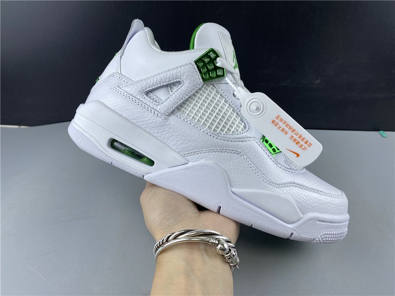Air Jordan 4 Retro “Pure Money” white green 308497-103