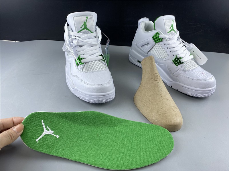 Air Jordan 4 Retro “Pure Money” white green 308497-103