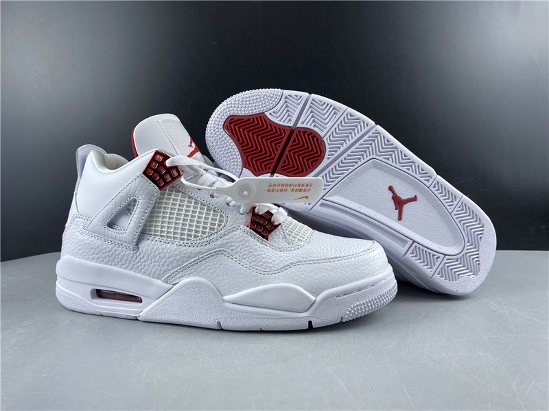 Air Jordan 4 Retro “Pure Money” white red 308497-102