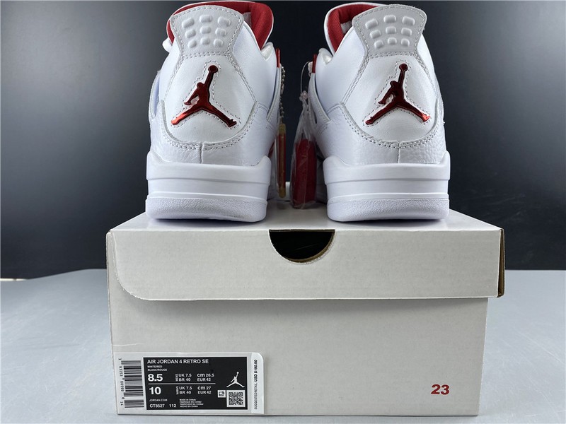 Air Jordan 4 Retro “Pure Money” white red 308497-102