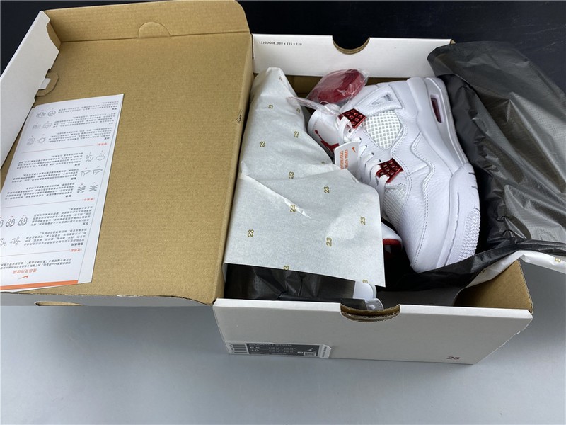 Air Jordan 4 Retro “Pure Money” white red 308497-102