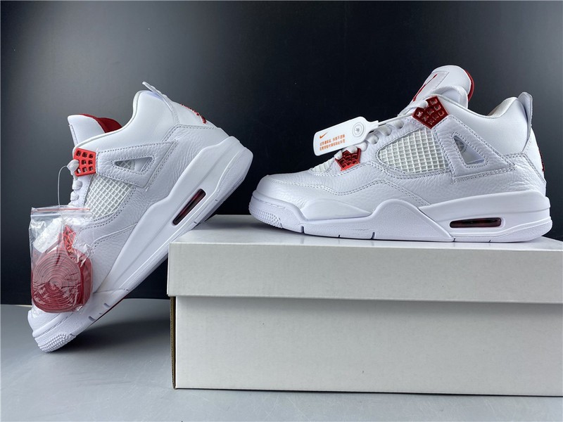 Air Jordan 4 Retro “Pure Money” white red 308497-102