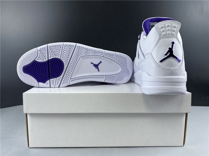 Air Jordan 4 Retro “Pure Money” white purple 308497-100