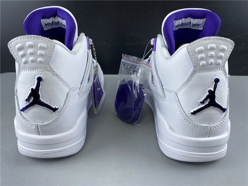 Air Jordan 4 Retro “Pure Money” white purple 308497-100