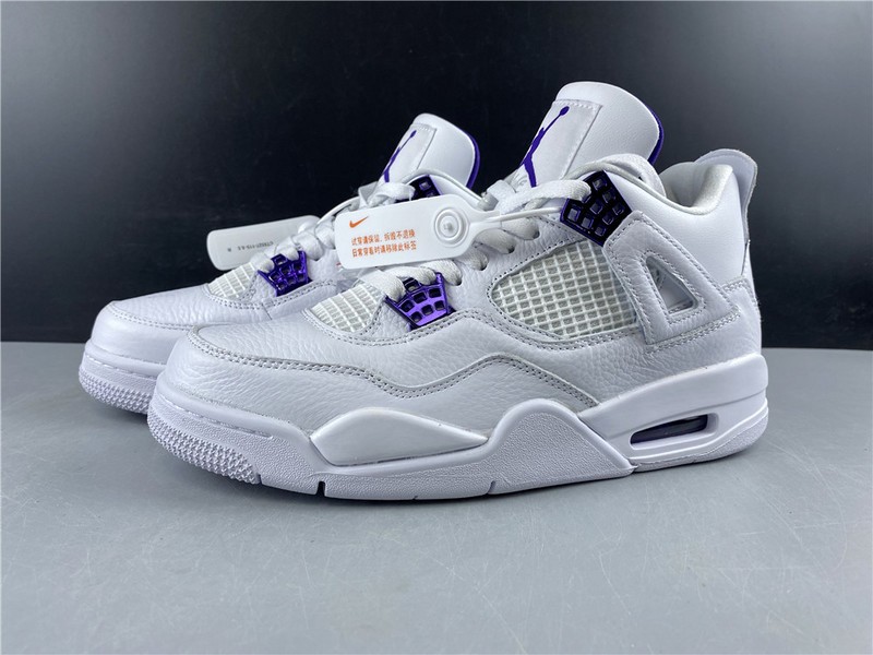 Air Jordan 4 Retro “Pure Money” white purple 308497-100