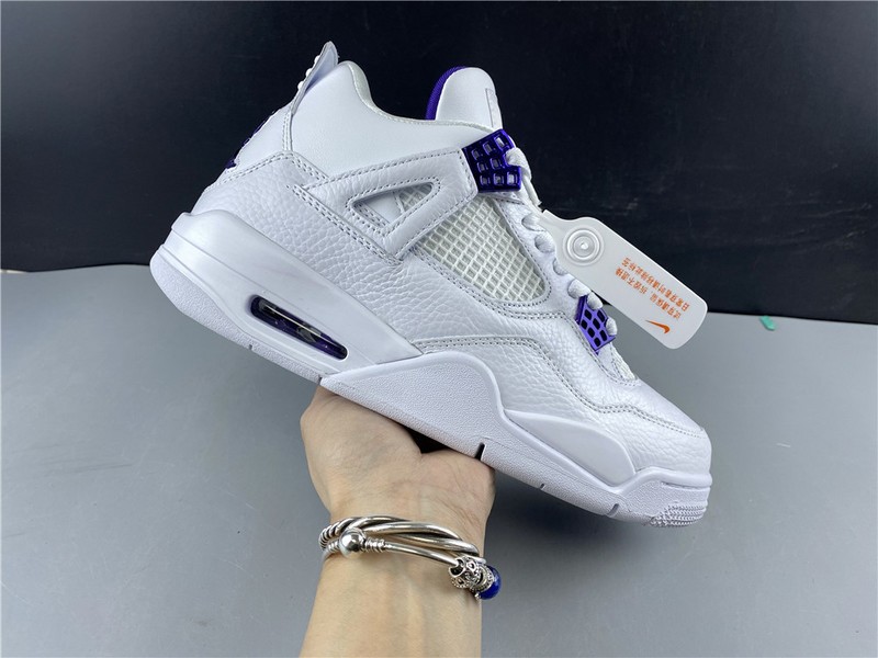 Air Jordan 4 Retro “Pure Money” white purple 308497-100