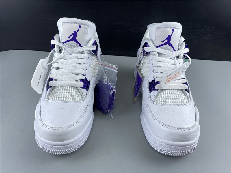 Air Jordan 4 Retro “Pure Money” white purple 308497-100