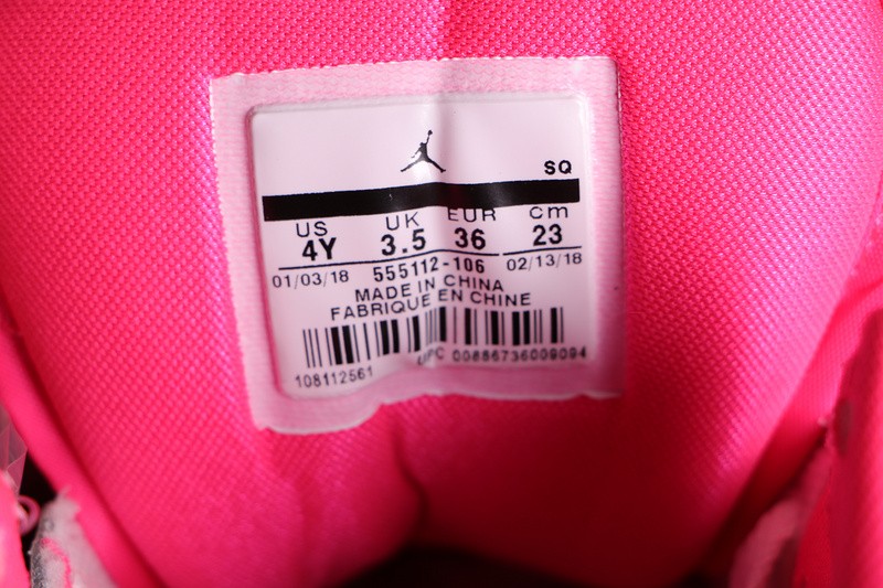 Air Jordan 1 Mid White Black Hyper Pink GS 555112-106