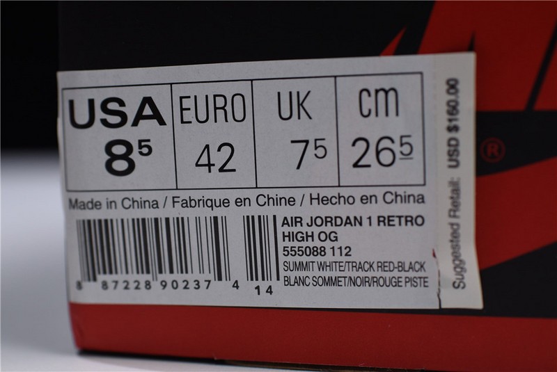 Air Jordan 1 Retro High Track Red 555088-112