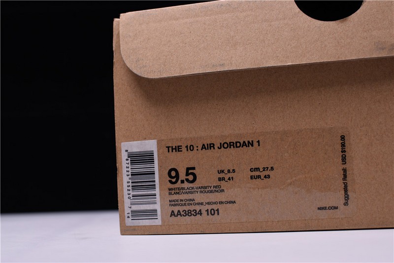 Off-White Air Jordan 1 Retro Chicago The Ten AA3834-101