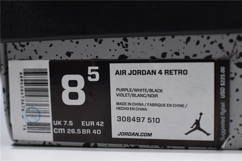 Travis Scott x Air Jordan 4 In Purple 308497-510