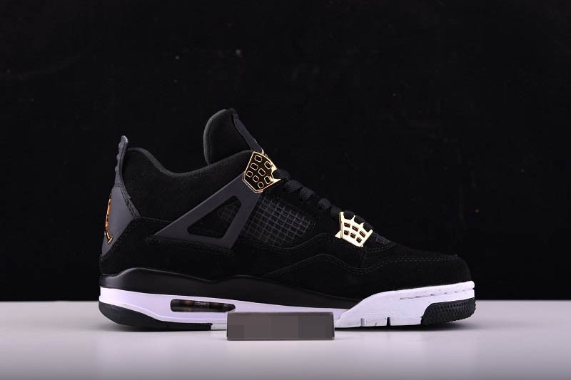 Air Jordan 4 “Royalty” Black/Metallic Gold-White mens 308497-032