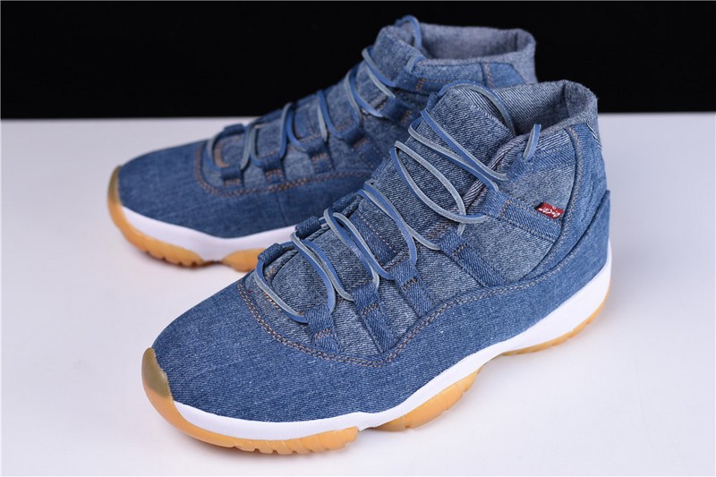 Air Jordan 11 Retro Denim/Sail-Game Red 914433-401