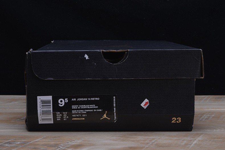 AIR JORDAN 14 RETRO "DESERT SAND" black/ white 487471-021