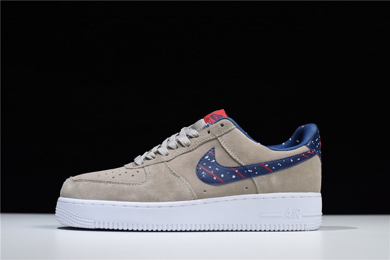 Nike Air Force 1 Low Moon Landing Particle Indigo Tan Blue Red AQ0556 200