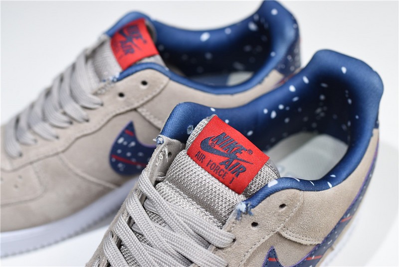 Nike Air Force 1 Low Moon Landing Particle Indigo Tan Blue Red AQ0556 200