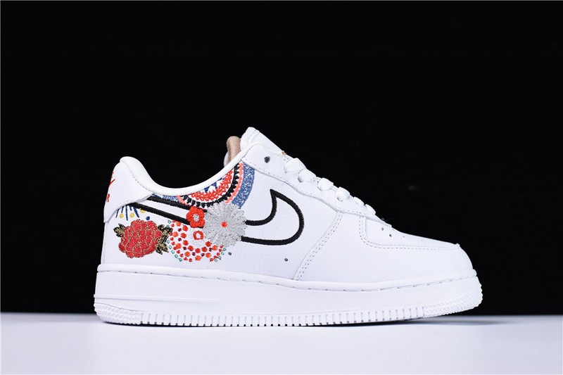 Nike Air Force 1 07 LNY QS Lunar New Year White Flowers WOMENS AJ8298-100