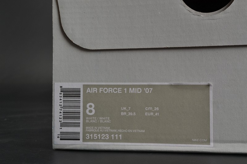 Nike Air Force 1 Mid Triple White 315123-111
