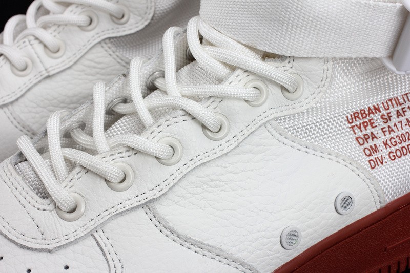 NIKE SF AIR FORCE 1 MID "RED IVORY" WHITE MENS 917753-100