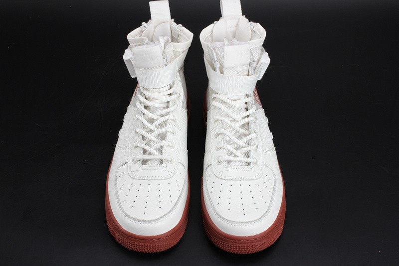 NIKE SF AIR FORCE 1 MID "RED IVORY" WHITE MENS 917753-100