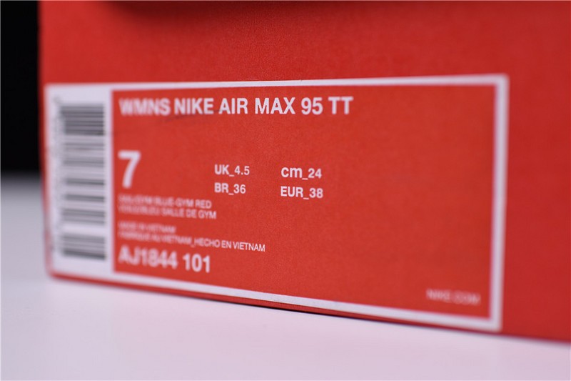 Nike AIR MAX 95 TT "PULL TAB" white/ gym blue - gym red AJ1844-101