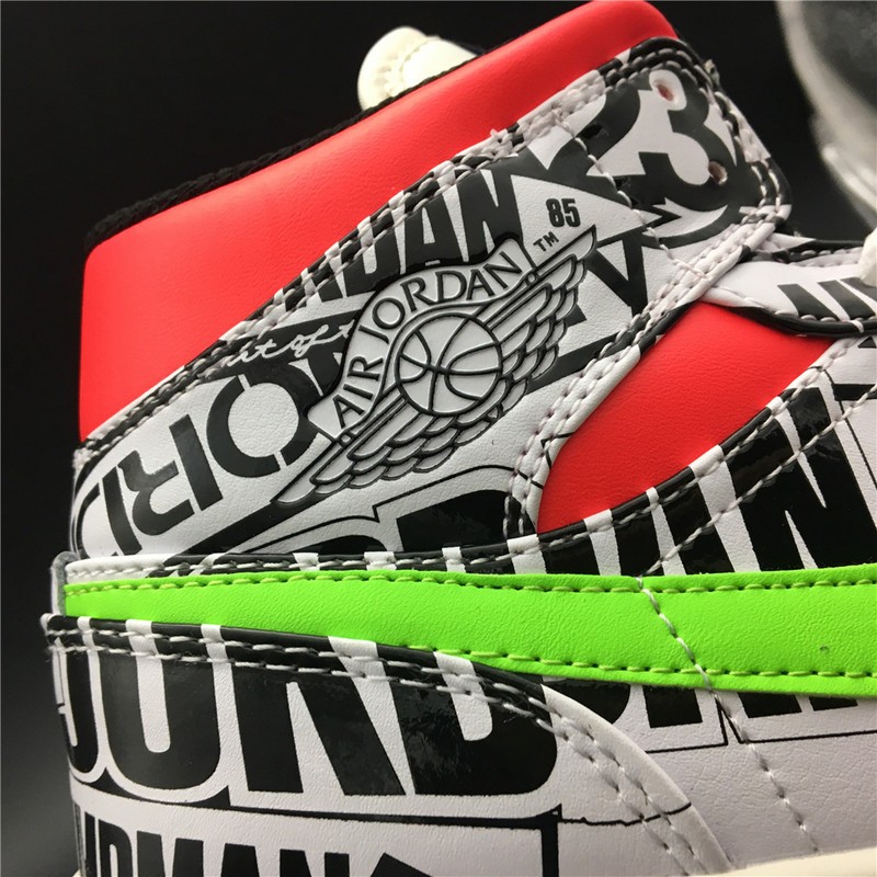 Air Jordan 1 Mid All-Over Logos 554724-119