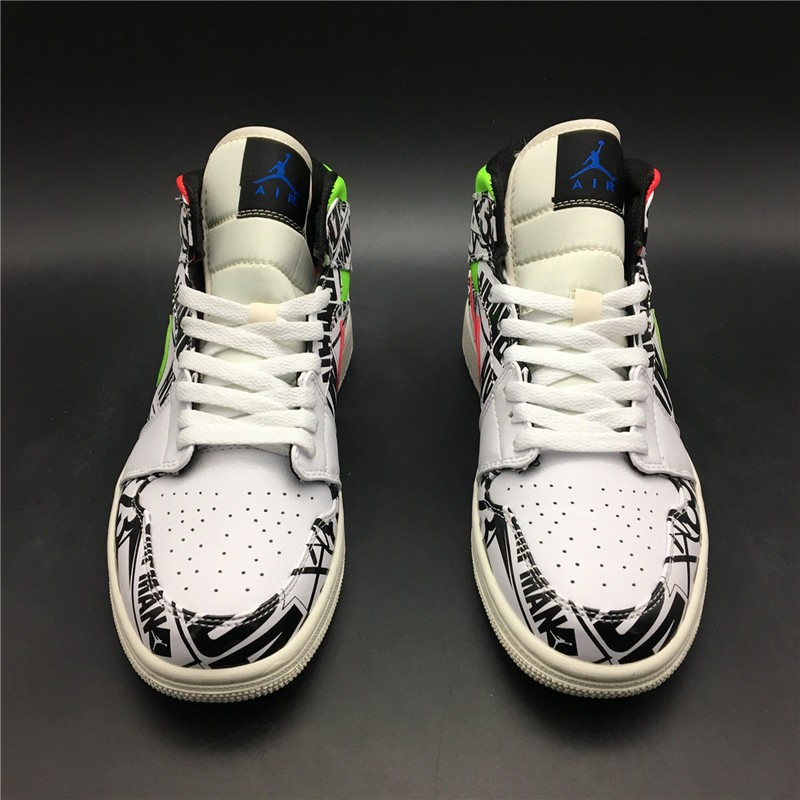Air Jordan 1 Mid All-Over Logos 554724-119