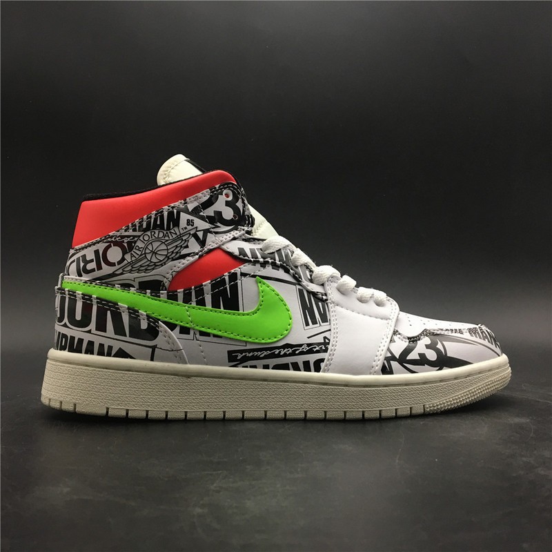 Air Jordan 1 Mid All-Over Logos 554724-119