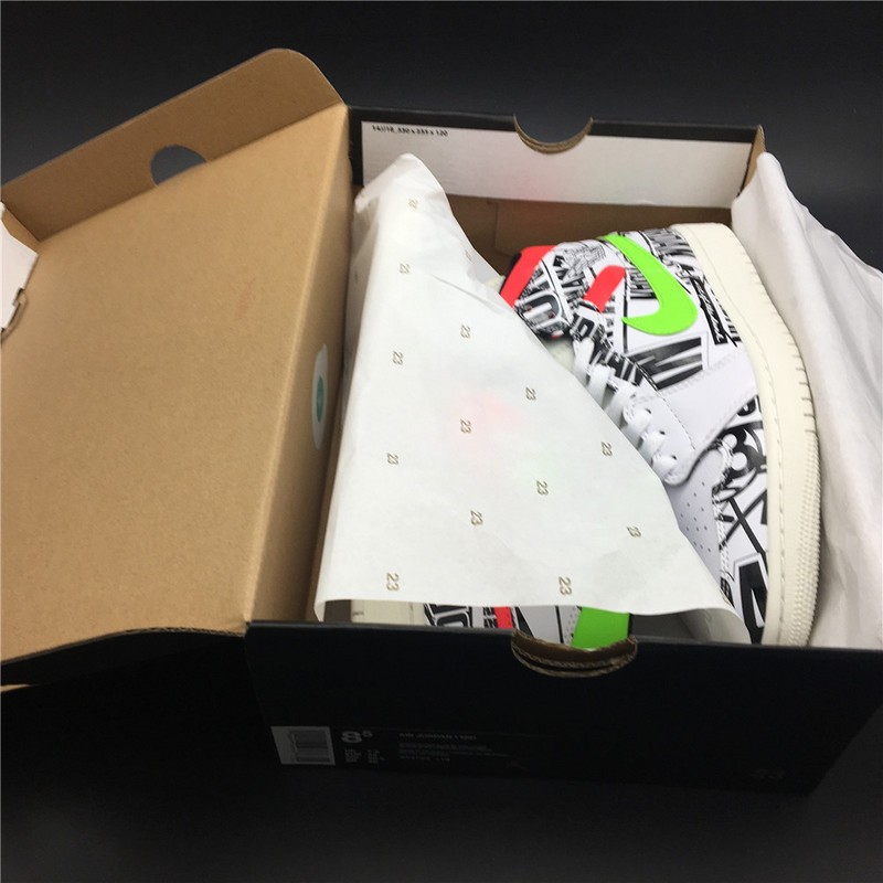 Air Jordan 1 Mid All-Over Logos 554724-119