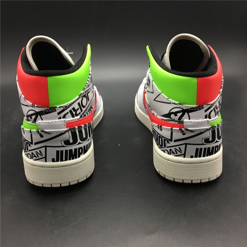 Air Jordan 1 Mid All-Over Logos 554724-119