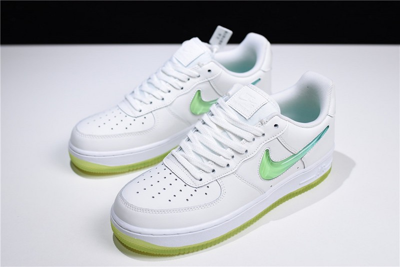 Nike Air Force 1 White Hyper Jade Volt AT4143-100