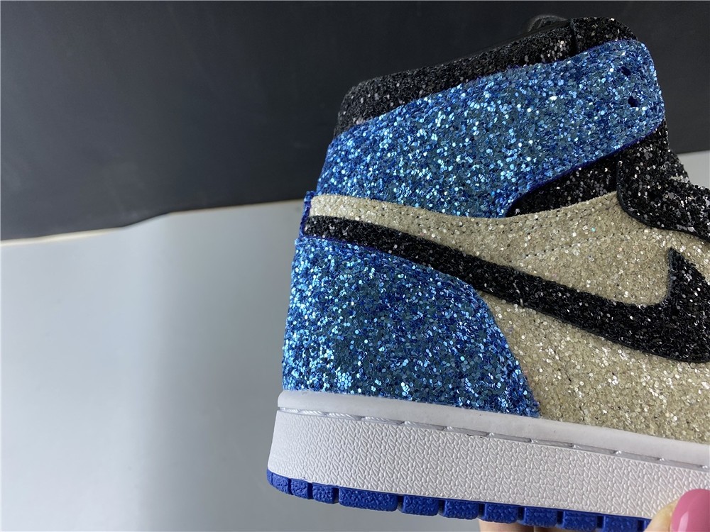 Fragment Design x Air Jordan 1 “Glitter” Shoes For Sale CK5566-400
