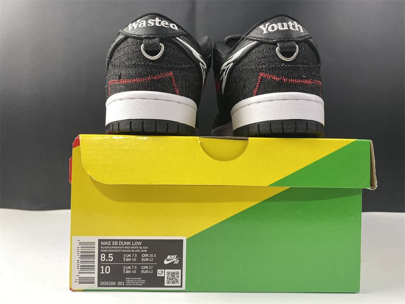 Wasted Youth × Nike Dunk SB Low “Black” DD8386-001