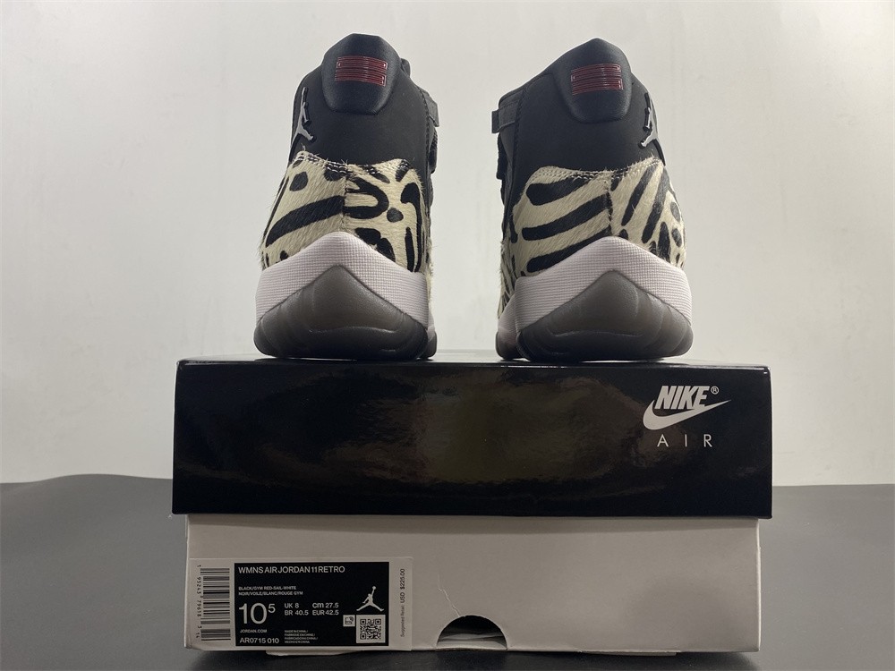 Air Jordan 11 “Animal Instinct” Black / Red / Sail / White AR0715-010